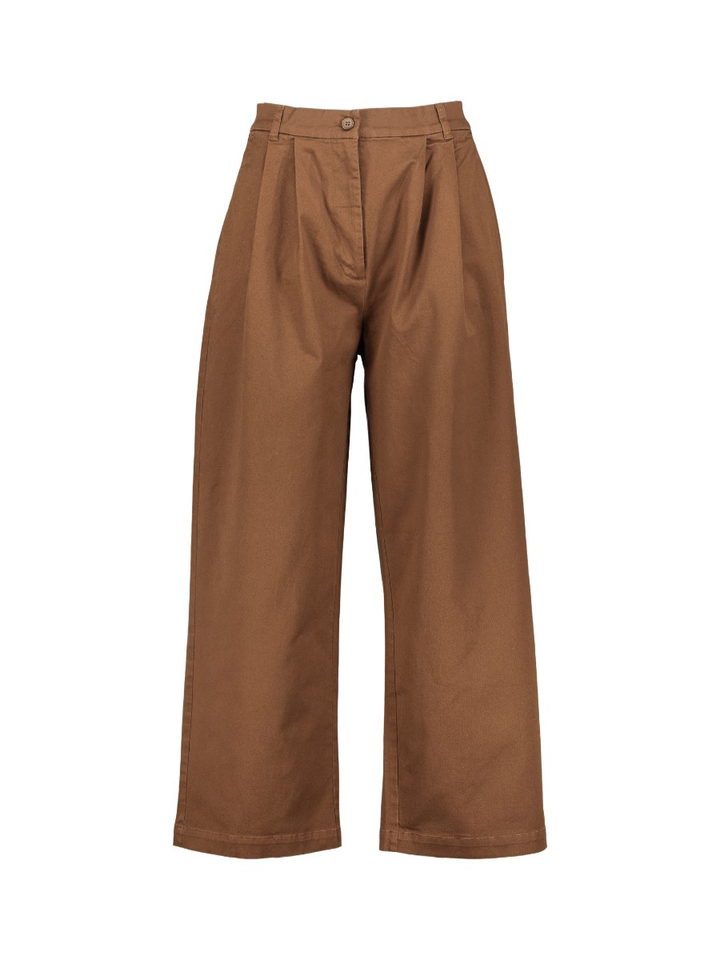 Bruine geklede broek Prudie Twill Rue De Tokyo 