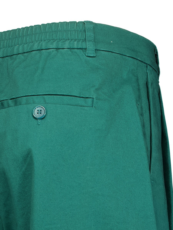 Dark pine green wijde broek met bandplooien Prudie Twill Rue De Tokyo