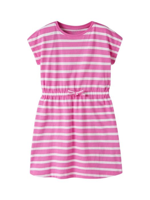 Roze gestreepte jurk Name It