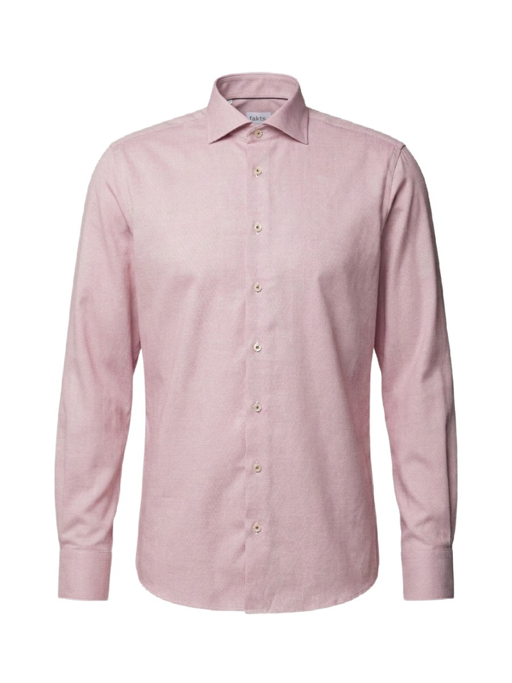 Red dark faux uni katoenen hemd (modern fit) met lange mouwen Fakts