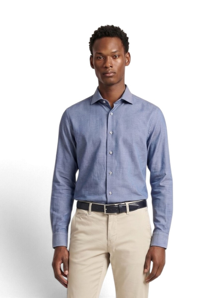 Blauw hemd Modern Fit Fakts
