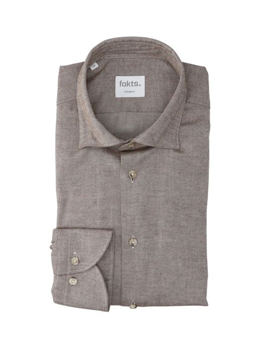 Bruin hemd Modern Fit Fakts