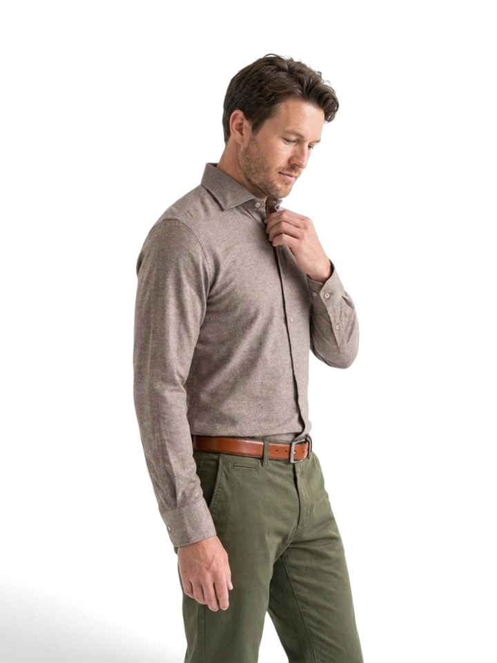 Bruin hemd Modern Fit Fakts