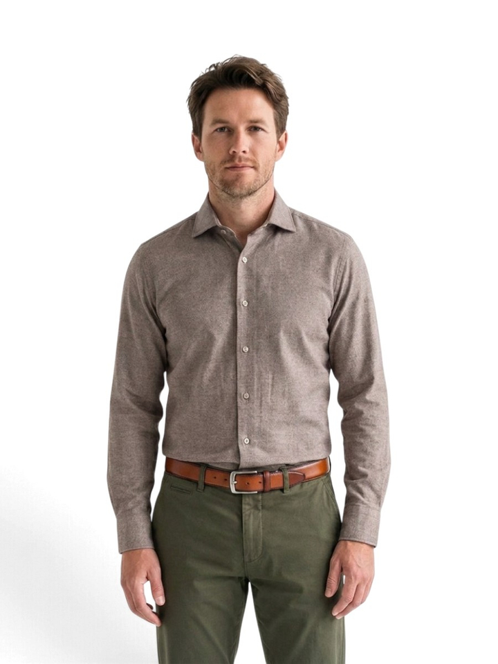 Bruin hemd Modern Fit Fakts