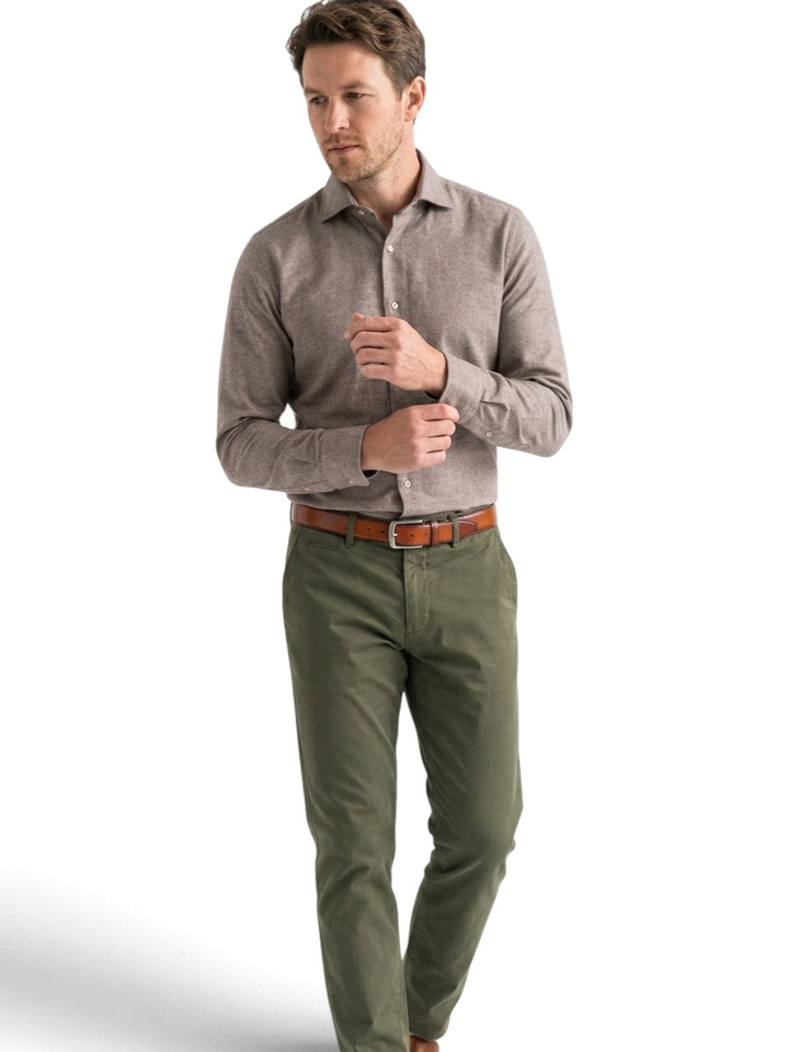 Bruin hemd Modern Fit Fakts