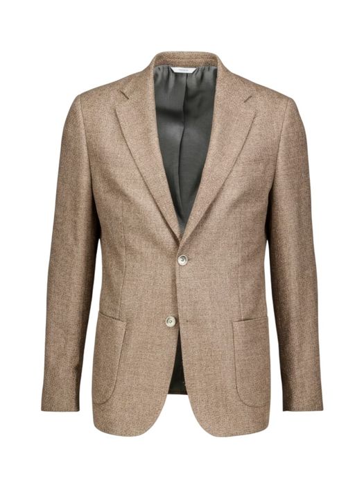Lichtbruine blazer in geweven structuur Gentiluomo