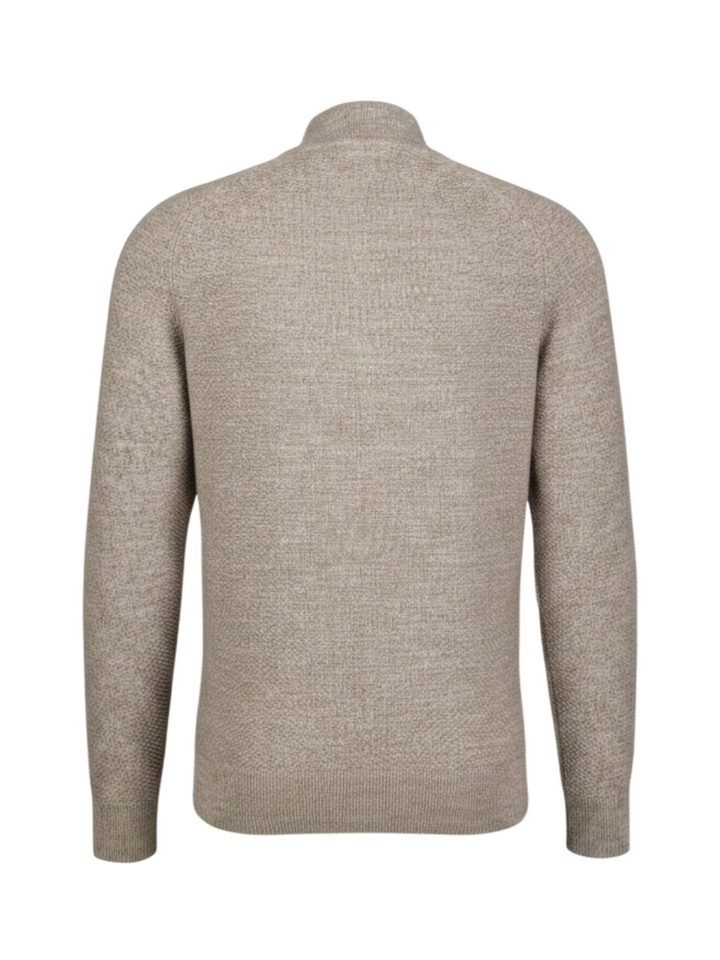 Beige trui met korte rits Gentiluomo