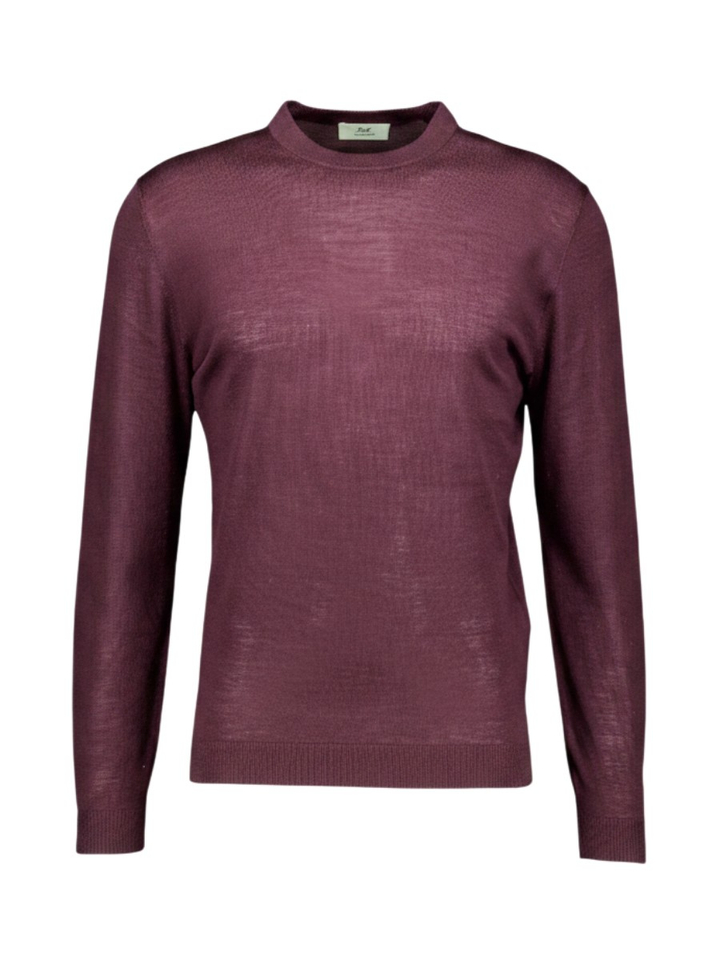Bordeaux trui met ronde hals Gentiluomo