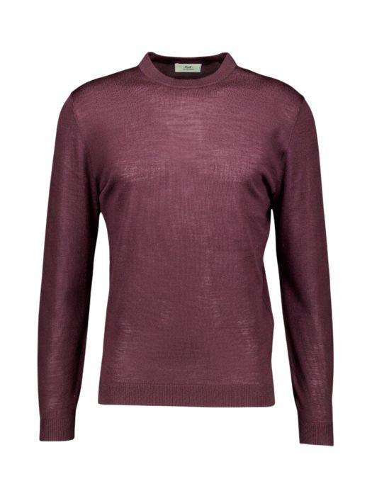 Bordeaux trui met ronde hals Gentiluomo