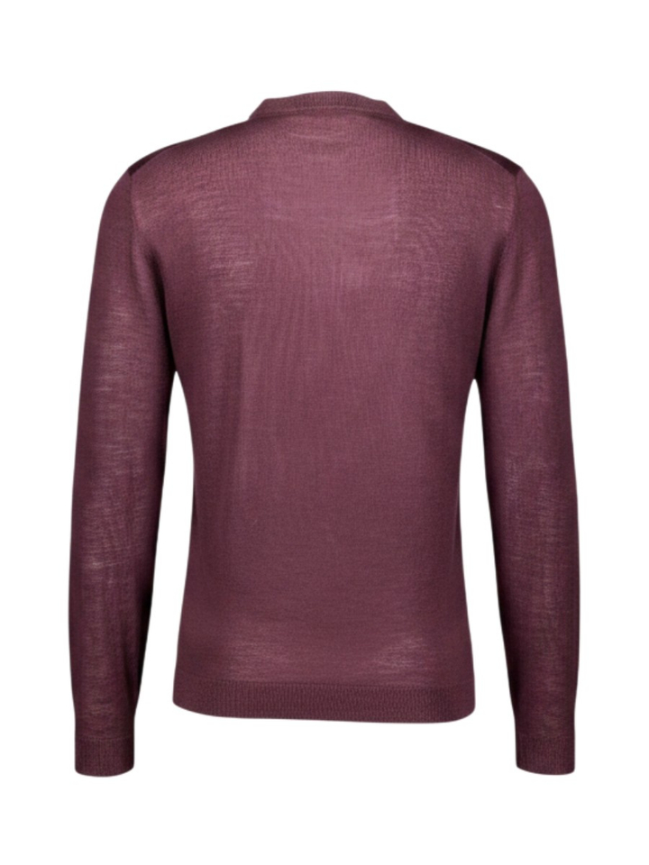 Bordeaux trui met ronde hals Gentiluomo