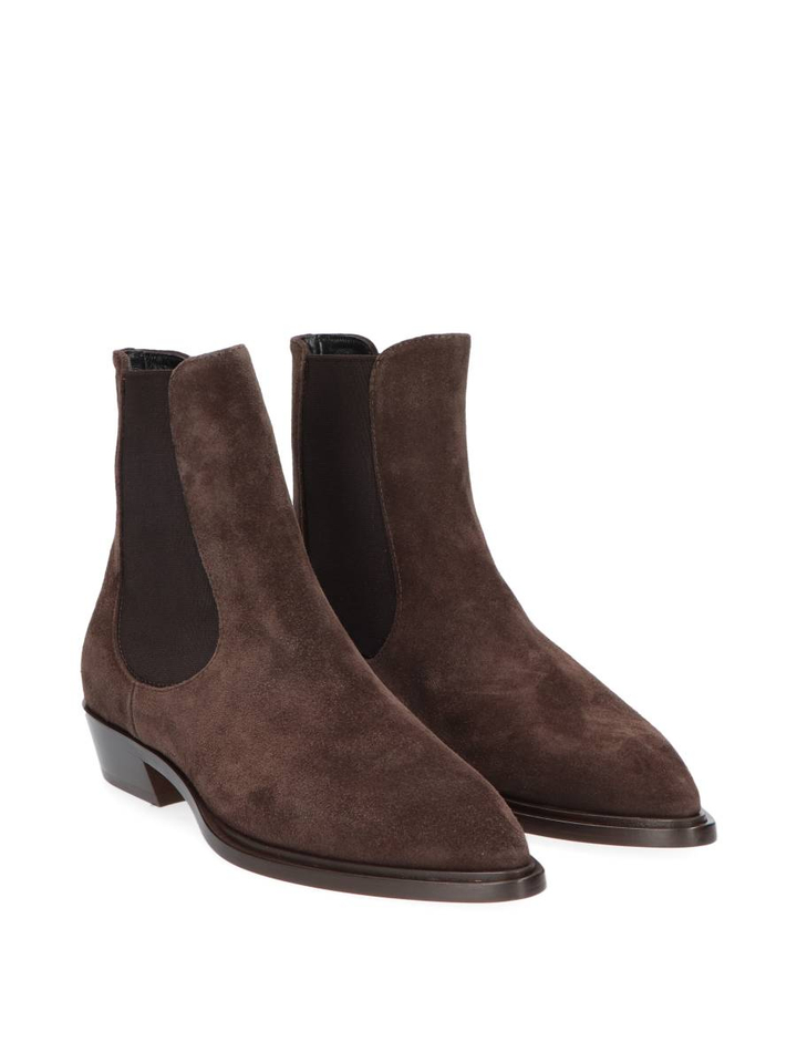 Donkerbruine seude boots Mahe' Beat