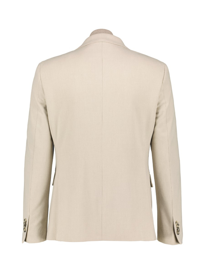 Beige vest in blazer fit met afneembare rits Manuel Ritz 