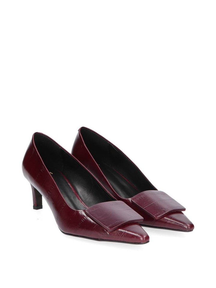 Bordeaux glanzende pump Zinda
