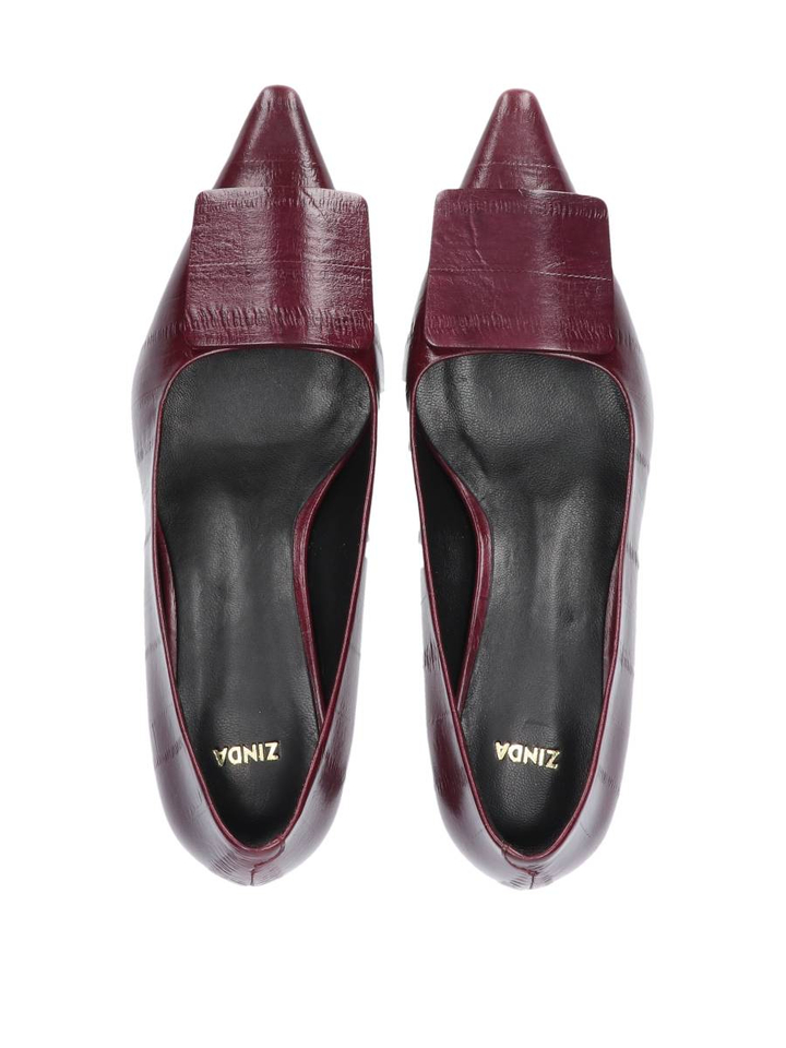 Bordeaux glanzende pump Zinda