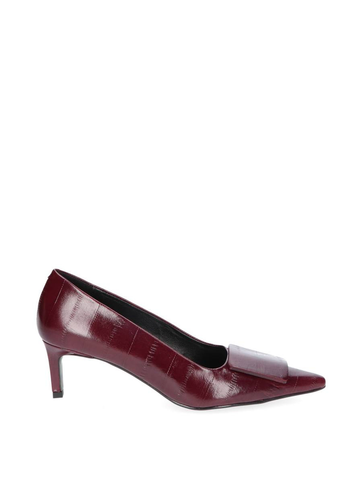 Bordeaux glanzende pump Zinda