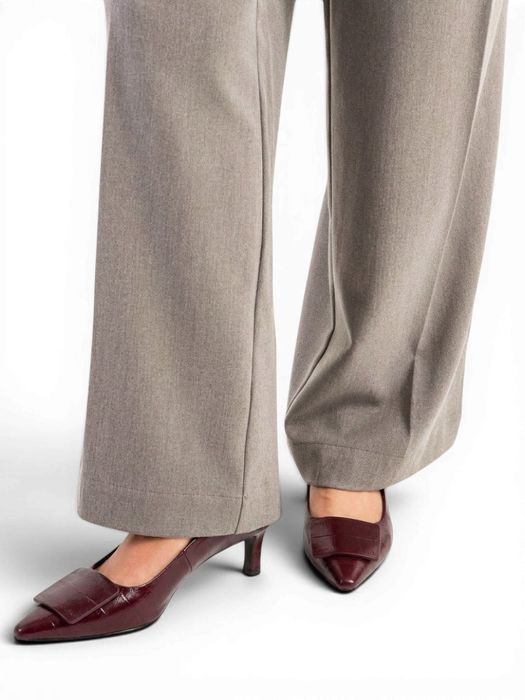 Bordeaux glanzende pump Zinda
