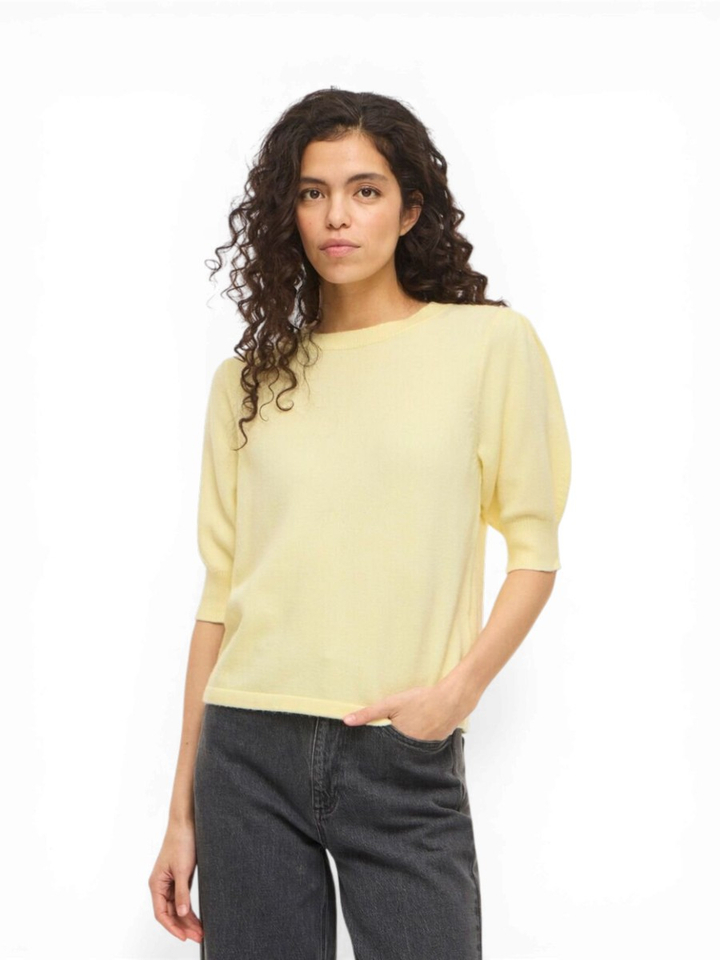 Gele trui met korte mouwen Vila