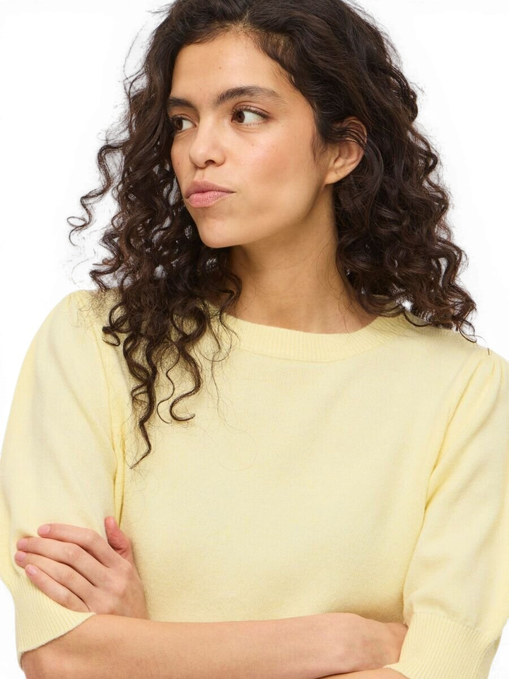 Gele trui met korte mouwen Vila