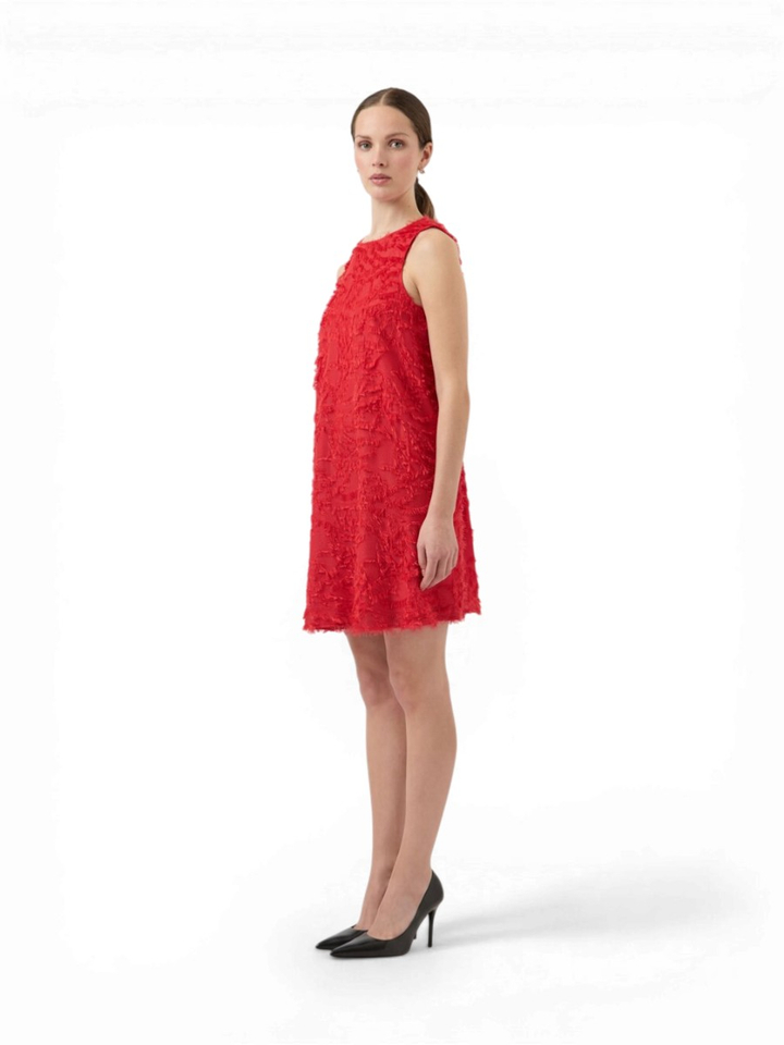 Rode jurk met franjes Yasparia Y.A.S