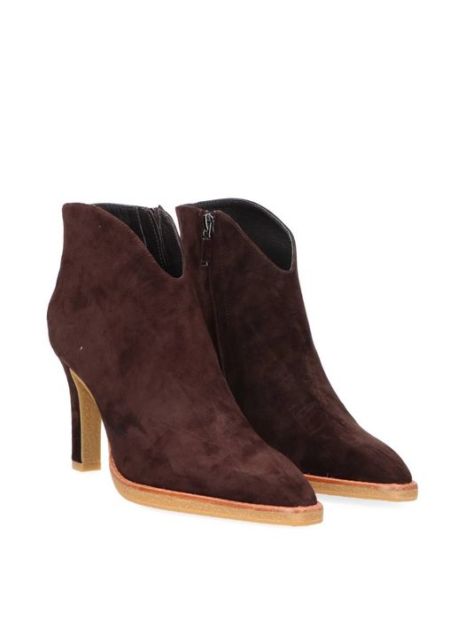 Chocolade korte boots in suede Lola Cruz