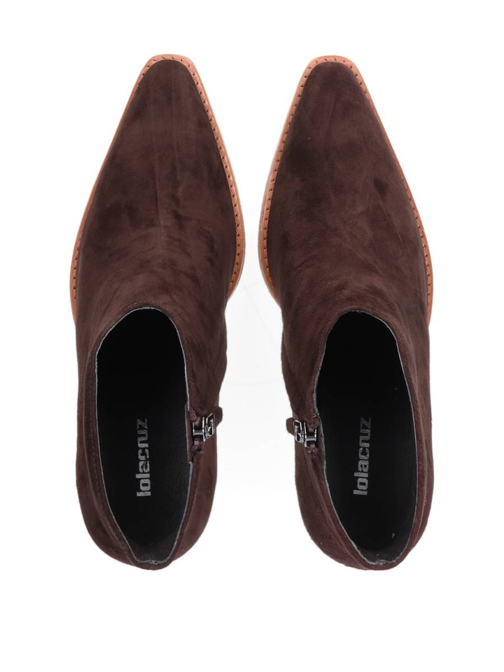 Chocolade korte boots in suede Lola Cruz