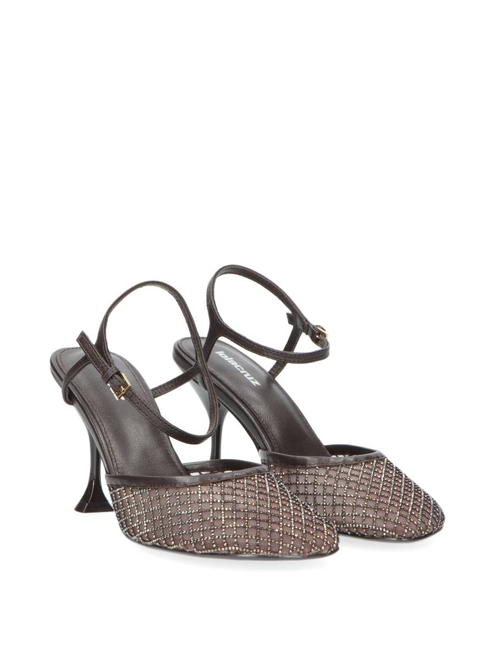 Bruine slingback pump met glitterdetail Lola Cruz