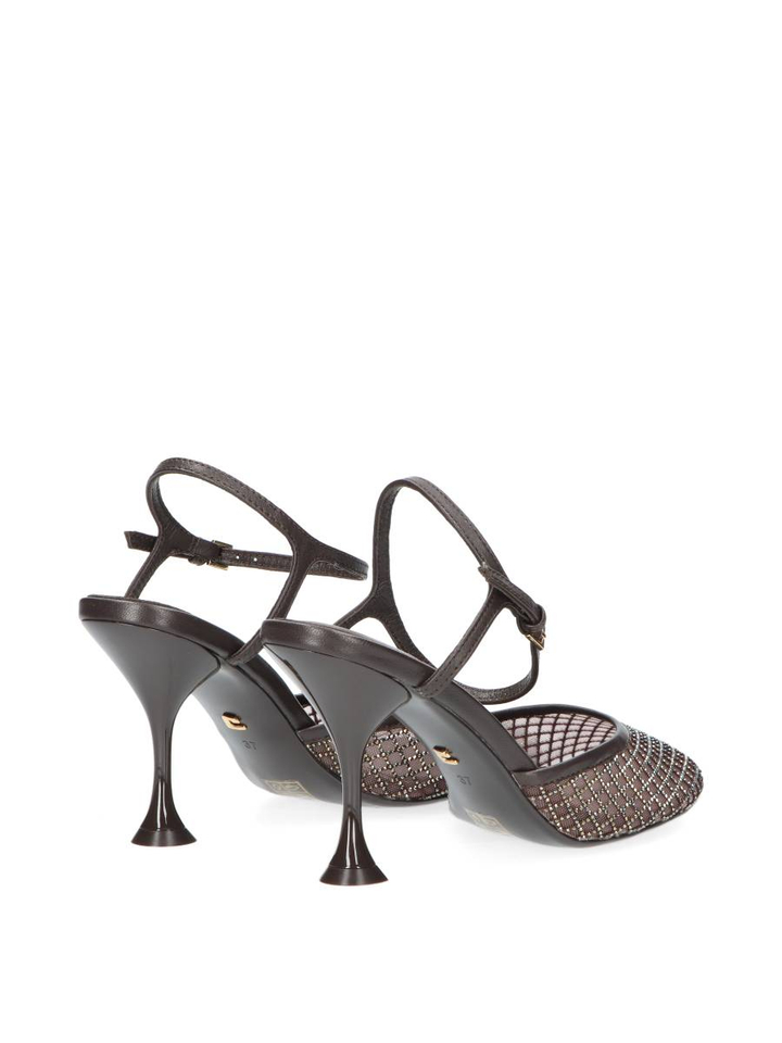 Bruine slingback pump met glitterdetail Lola Cruz