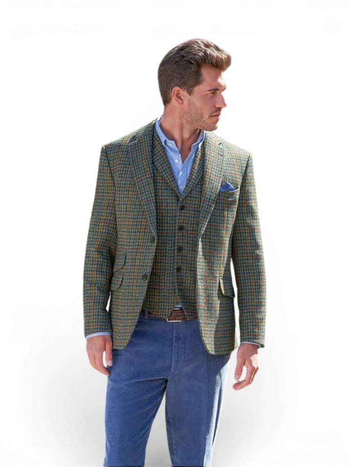 Groene blazer met motief London Wellington Of Bilmore