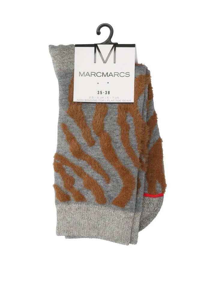 Grijze sokken met zebraprint Teresa Marcmarcs 