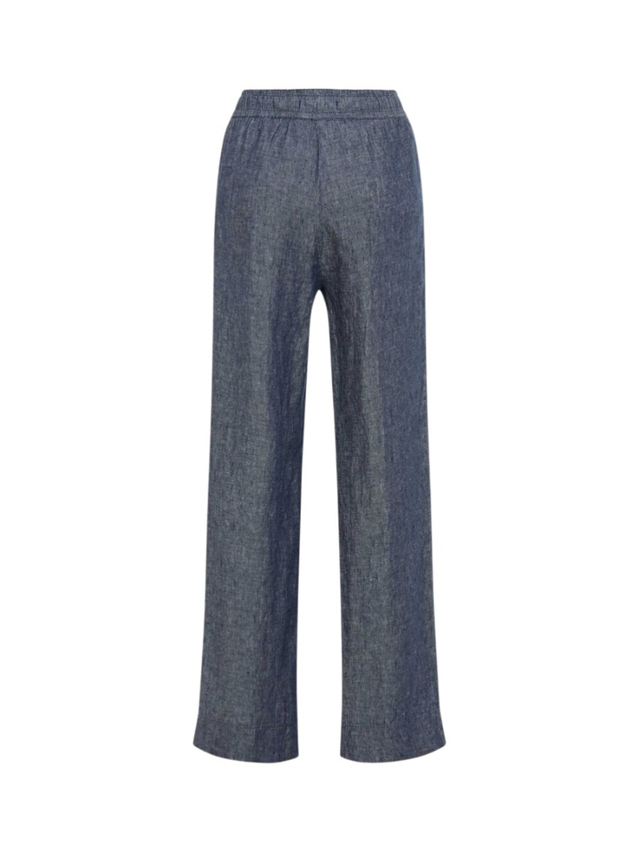 Blauwe losse linnen broek Brax