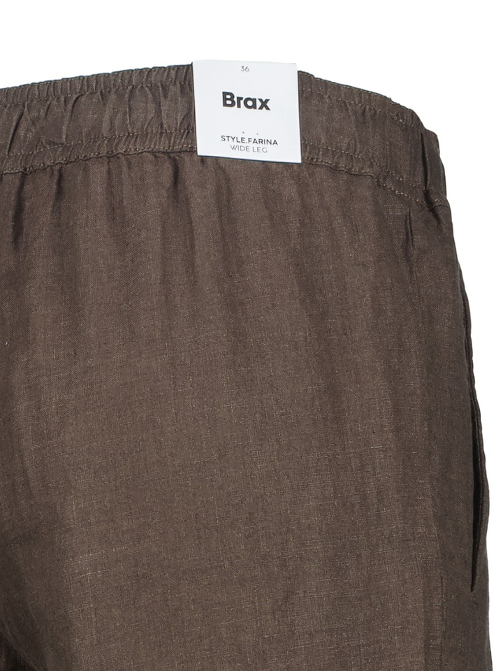 Bruine linnen broek Brax 