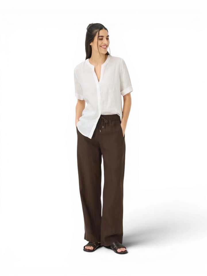 Bruine linnen broek Brax 
