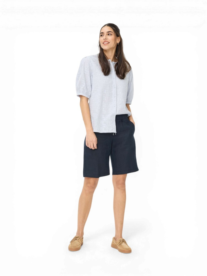 Donkerblauwe linnen short Berax 