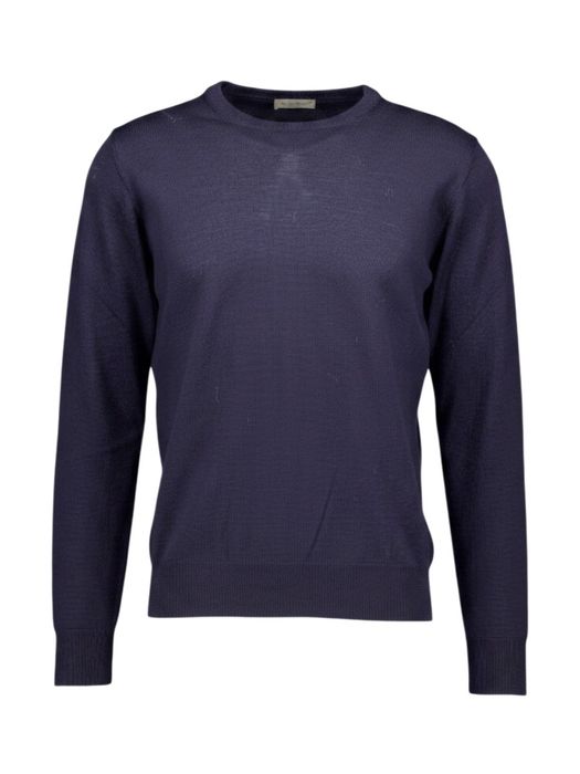 Blauwe trui in merino wol Altobello