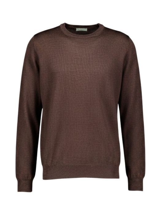Donkerburine trui in merino wol Altobello
