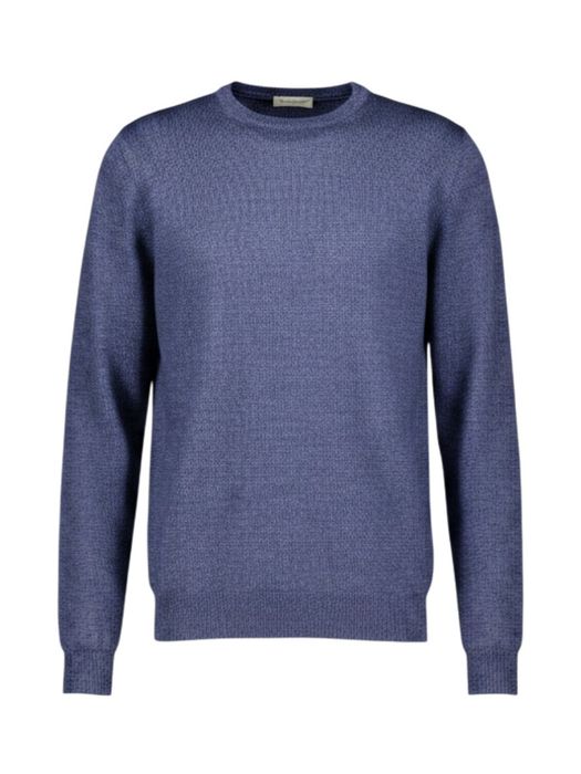 Donkerblauwe pull in merino wol Altobello