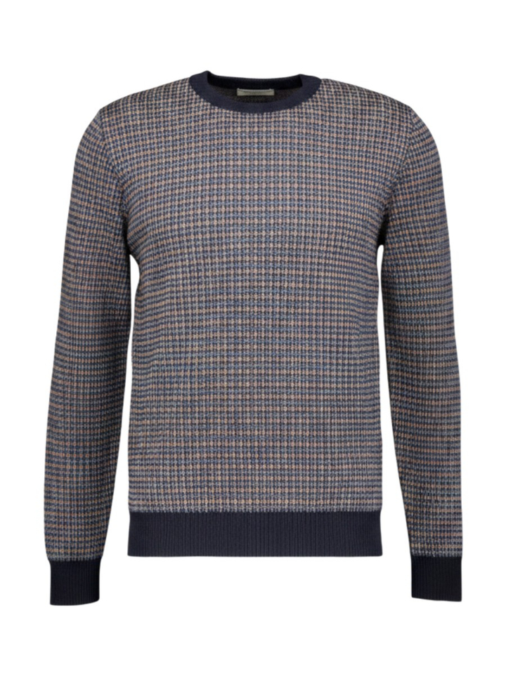 Blauwe pull met patroon Altobello