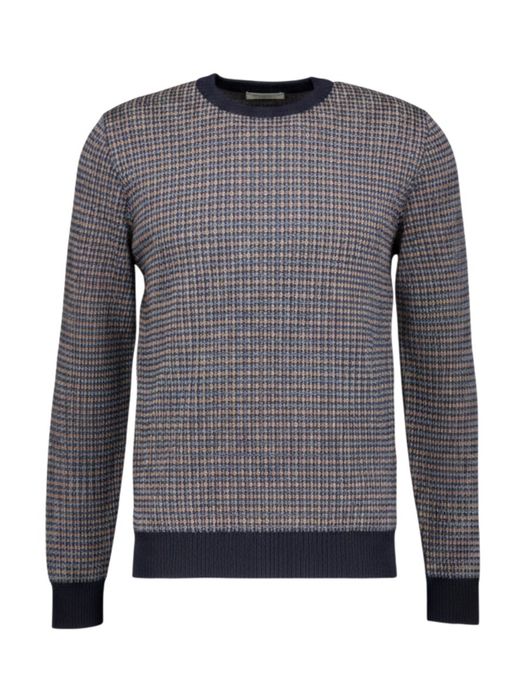 Blauwe pull met patroon Altobello