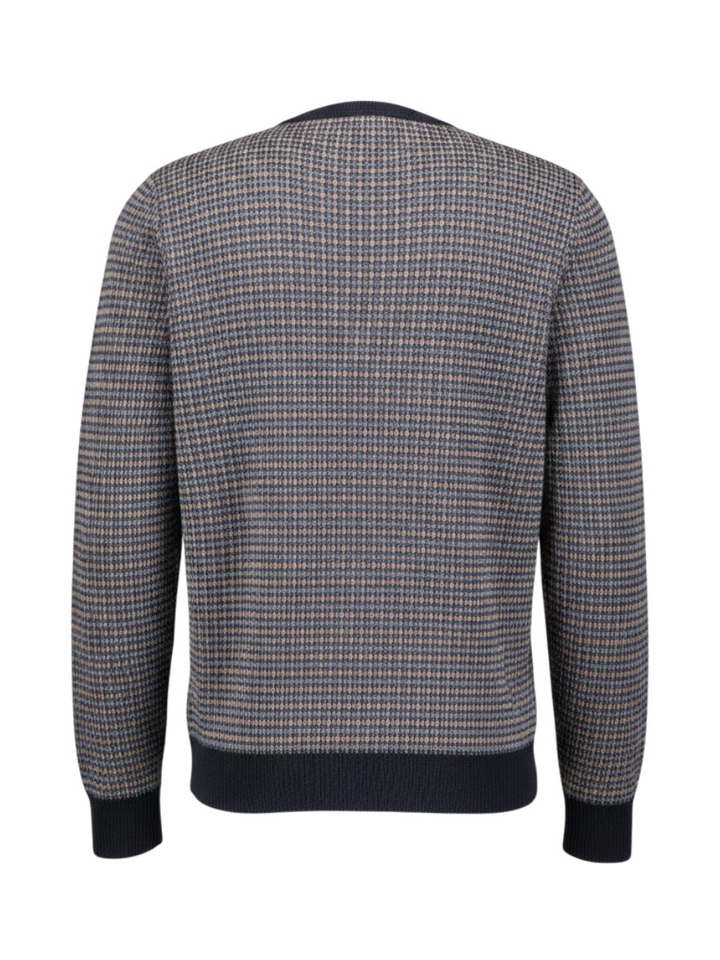Blauwe pull met patroon Altobello
