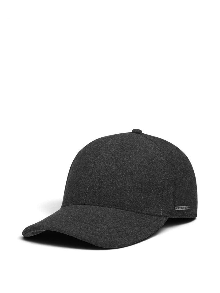 Donkergrijze wollen pet met oorlappen Stetson