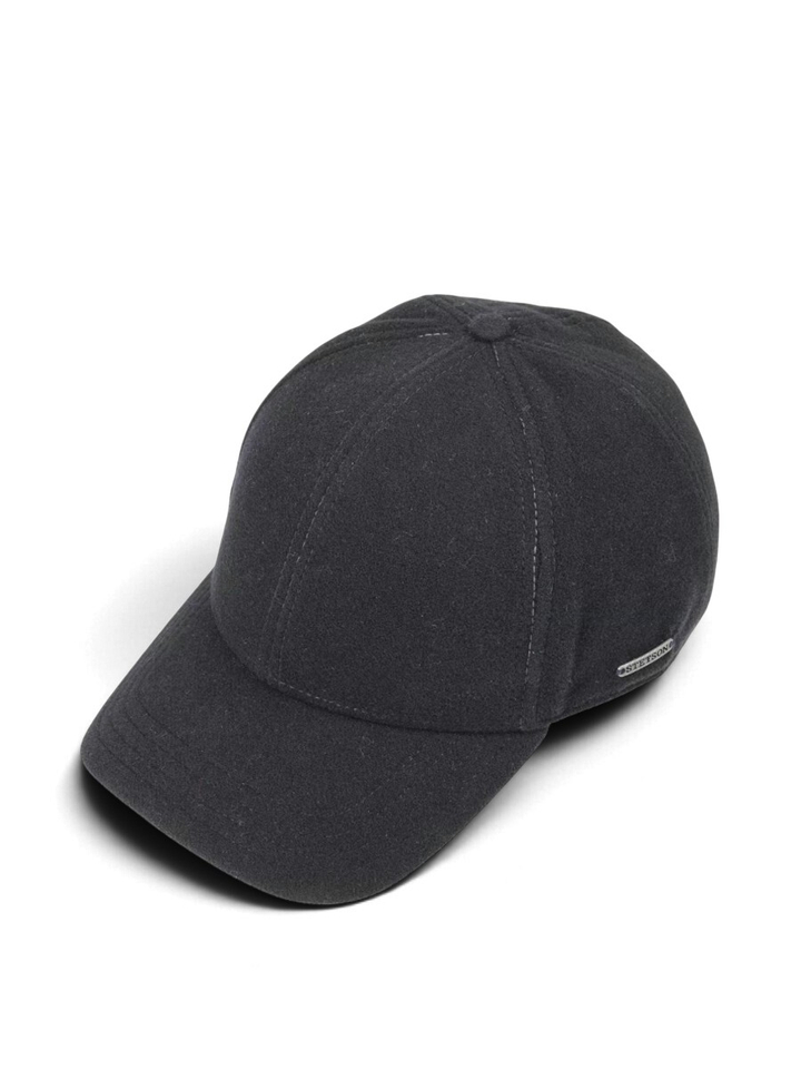 Donkerblauwe wollen pet met oorlappen Stetson 