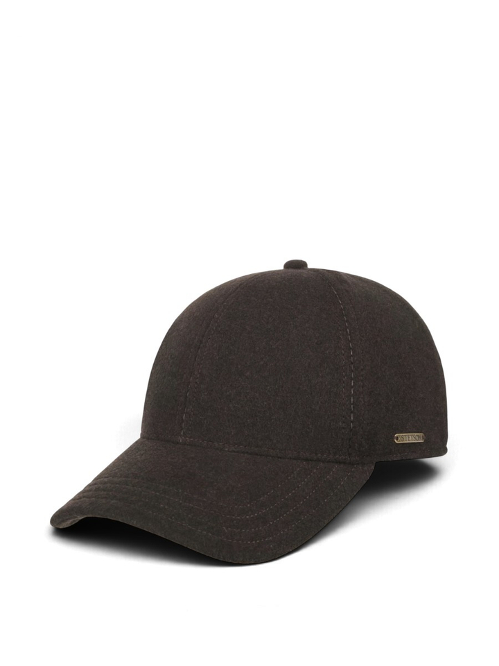 Bruine baseball cap met oorlappen Stetson