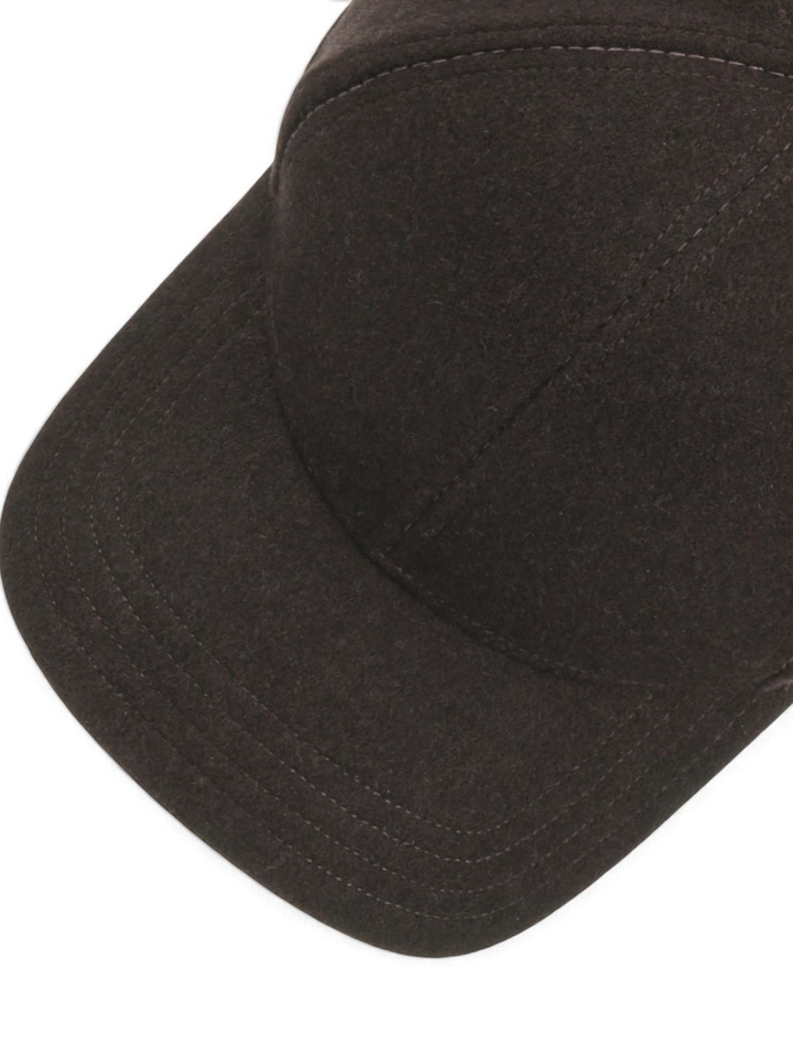 Bruine baseball cap met oorlappen Stetson