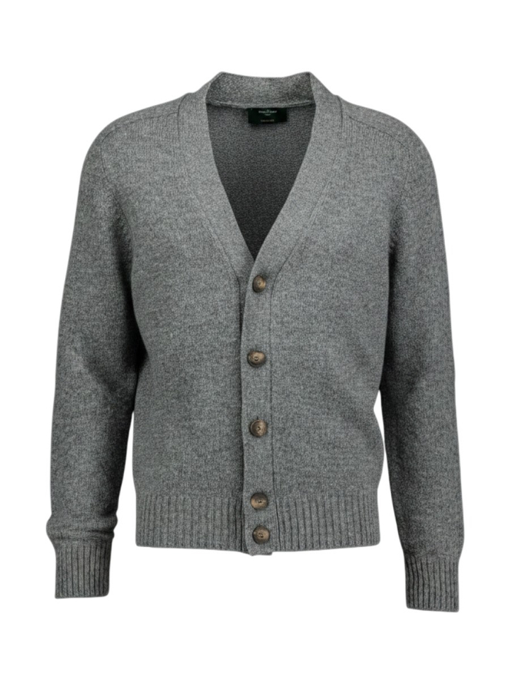 Groene wollen cardigan met knopen Gran Sasso