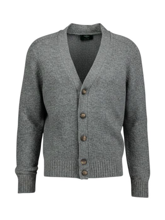 Groene wollen cardigan met knopen Gran Sasso