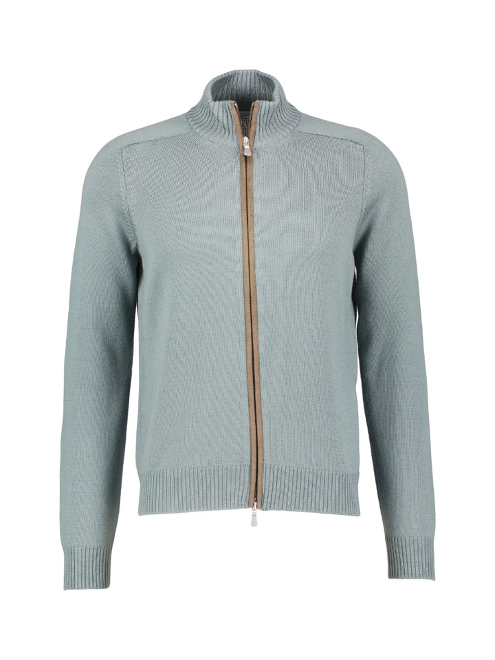 Groene cardigan met rits ZIP Gran Sasso