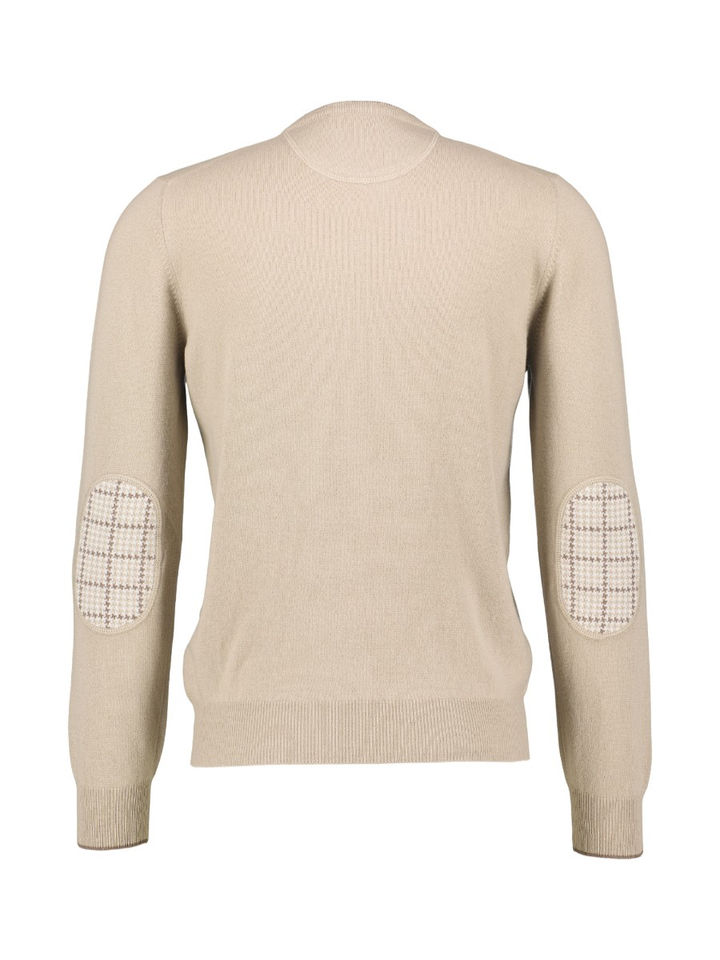 Taupe trui met ronde hals Gran Sasso