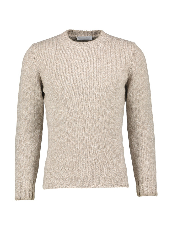 Beige trui met ronde hals Gran Sasso
