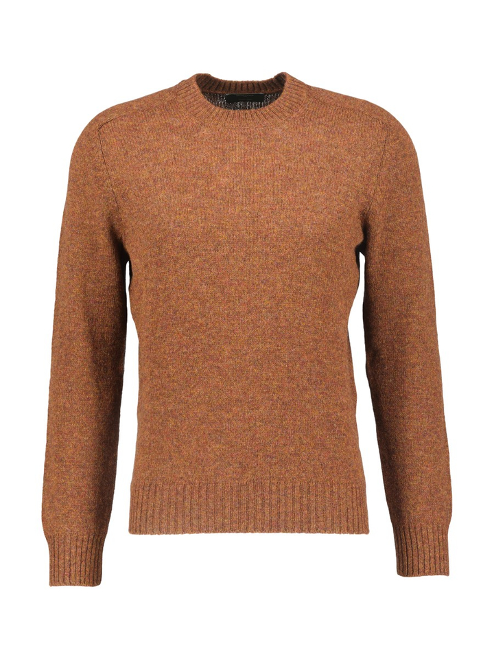 Roestkleurige pull met ronde hals Gran Sasso