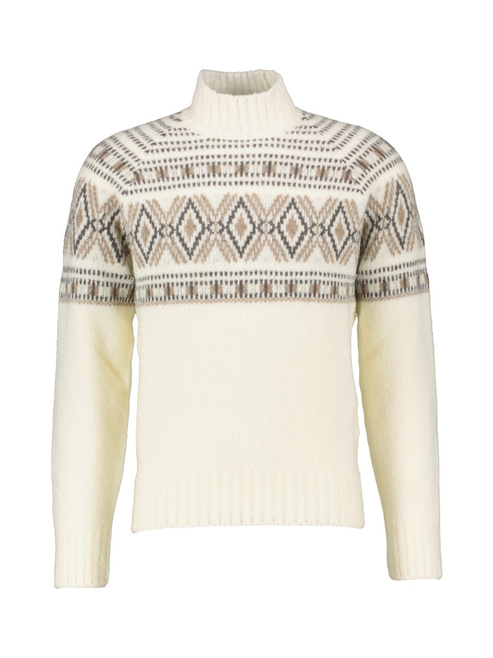 Beige gebreide wollen trui Gran Sasso
